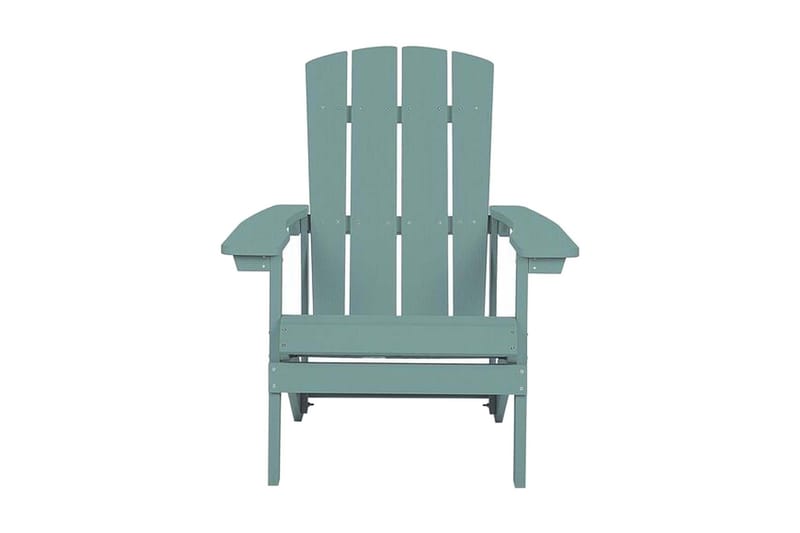 Hagestol med fotskammel turkis ADIRONDACK - Blå - Hagemøbler & utemiljø - Stoler & Lenestoler - Solstoler - Dekkstol