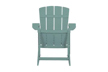Hagestol med fotskammel turkis ADIRONDACK - Blå - Hagemøbler & utemiljø - Stoler & Lenestoler - Solstoler - Dekkstol