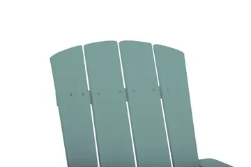 Hagestol med fotskammel turkis ADIRONDACK - Blå - Hagemøbler & utemiljø - Stoler & Lenestoler - Solstoler - Dekkstol