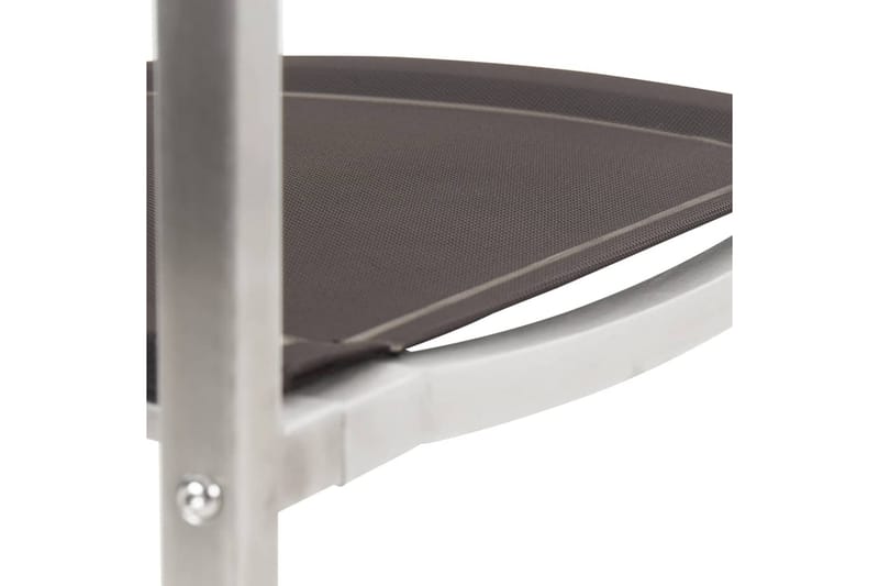 Hagestoler 2 stk textilene og rustfritt stål grå - Grå - Balkongstoler - Spisestol ute