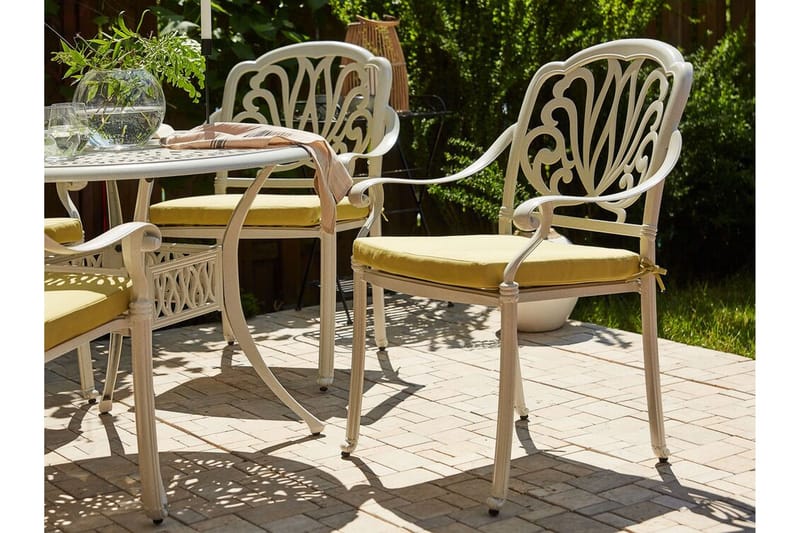 Hagestoler 4 stk Hvit ANCONA - Hvit - Hagemøbler & utemiljø - Stoler & Lenestoler - Spisestol ute