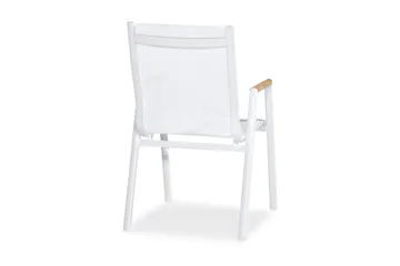 Karmstol Las Vegas - Hvit/Teak - Hagemøbler & utemiljø - Stoler & Lenestoler - Spisestol ute