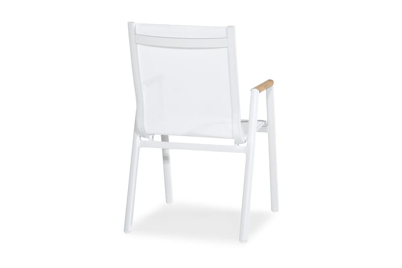 Karmstol Las Vegas - Hvit/Teak - Hagemøbler & utemiljø - Stoler & Lenestoler - Spisestol ute