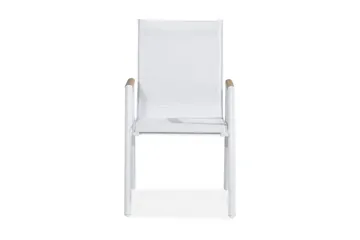 Karmstol Las Vegas - Hvit/Teak - Hagemøbler & utemiljø - Stoler & Lenestoler - Spisestol ute