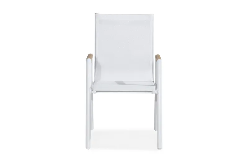 Karmstol Las Vegas - Hvit/Teak - Hagemøbler & utemiljø - Stoler & Lenestoler - Spisestol ute