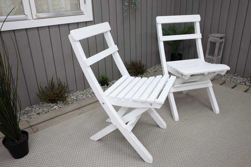 Larios Klappstol - Hvit - Hagemøbler & utemiljø - Stoler & Lenestoler - Spisestol ute