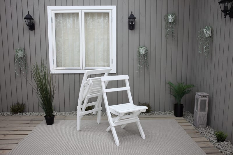 Larios Klappstol - Hvit - Hagemøbler & utemiljø - Stoler & Lenestoler - Spisestol ute