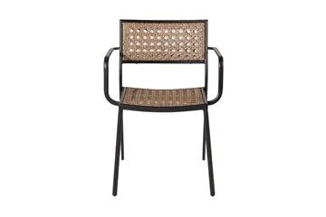 Pingis Spisestol med Pute Svart/Natur - Venture Home - Hagemøbler & utemiljø - Stoler & Lenestoler - Spisestol ute