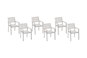 Purujosa Hagestol 6-pk - Hvit - Hagemøbler & utemiljø - Stoler & Lenestoler - Spisestol ute