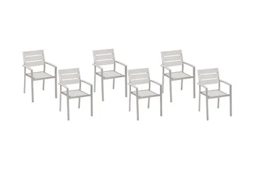Purujosa Hagestol 6-pk - Hvit - Hagemøbler & utemiljø - Stoler & Lenestoler - Spisestol ute