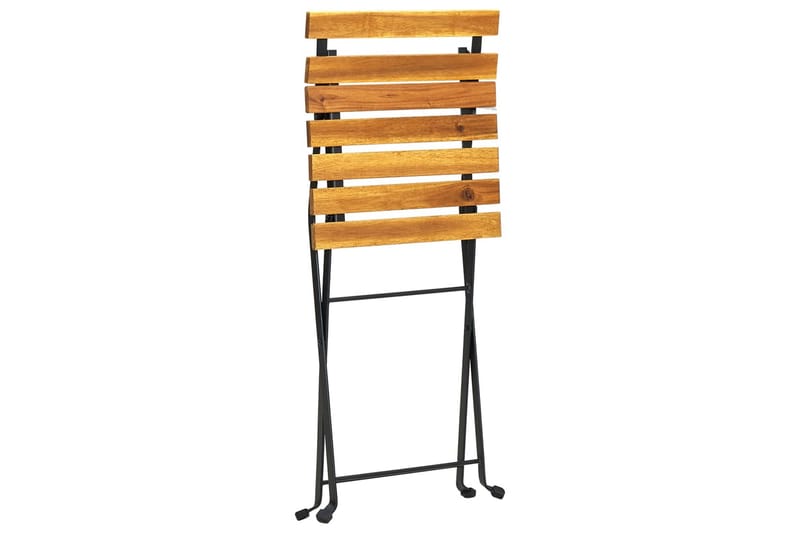 Sammenleggbare bistrostoler 4 stk heltre akasie - Brun - Balkongstoler - Spisestol ute