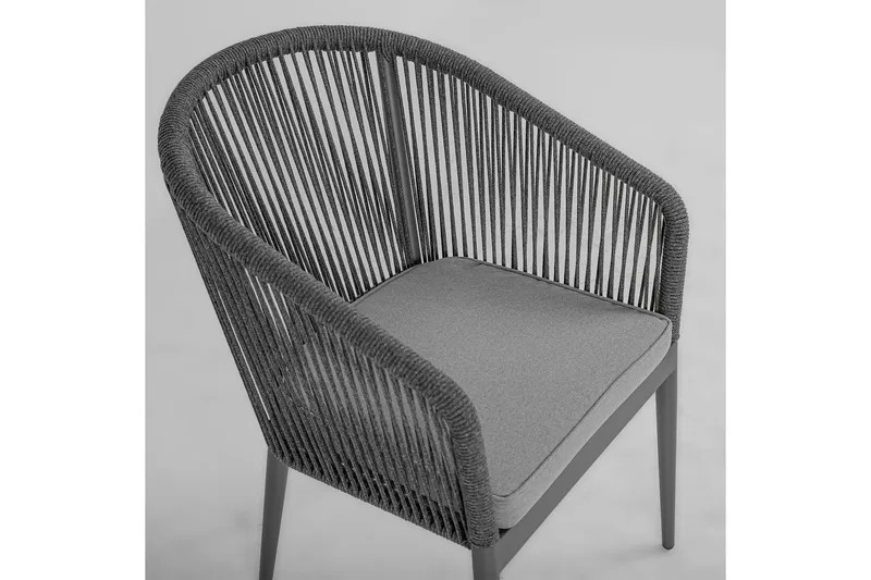 Stol ECCO 57x65xH81cm grå/aluminium - Hagemøbler & utemiljø - Stoler & Lenestoler - Spisestol ute