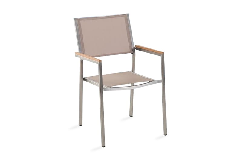 Stol Grosseto 2-pk - Beige - Balkongstoler - Spisestol ute