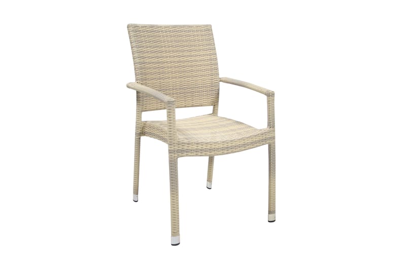 Stol WICKER 66x59xH925cm beige - Balkongstoler - Spisestol ute