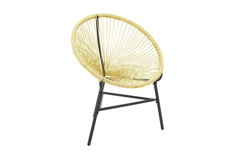 Trådstol utendørs polyrotting beige - Beige - Balkongstoler - Spisestol ute