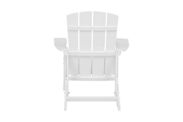 Tredgårdsstol med Fotskammel Hvit ADIRONDACK - Hvit - Hagemøbler & utemiljø - Stoler & Lenestoler - Spisestol ute