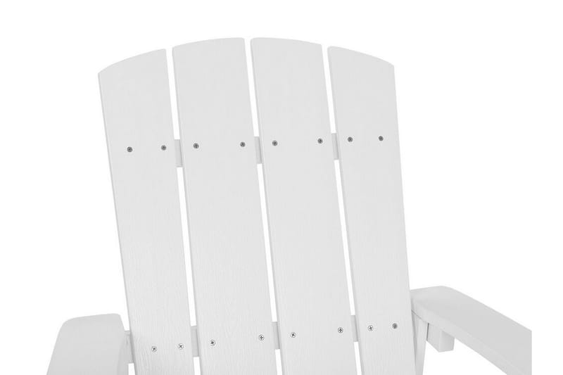 Tredgårdsstol med Fotskammel Hvit ADIRONDACK - Hvit - Hagemøbler & utemiljø - Stoler & Lenestoler - Spisestol ute