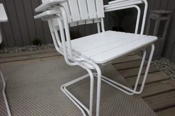 Vaxholm Karmstol Hvit - KWA - Hagemøbler & utemiljø - Stoler & Lenestoler - Spisestol ute