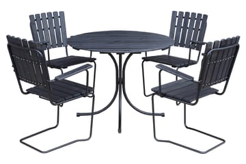 Vaxholm Lenestol - Kaffesvart/Grå - Hagemøbler & utemiljø - Stoler & Lenestoler - Spisestol ute