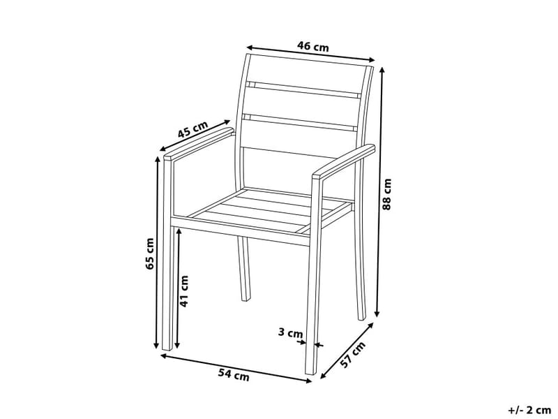Vernio Stol 6-pk 57 cm - Grå - Hagemøbler & utemiljø - Stoler & Lenestoler - Spisestol ute