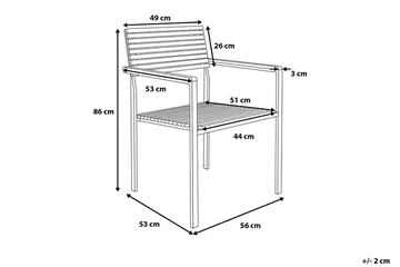 Viareggio Stol 6-pk 53 cm - Tre / Natur - Hagemøbler & utemiljø - Stoler & Lenestoler - Spisestol ute