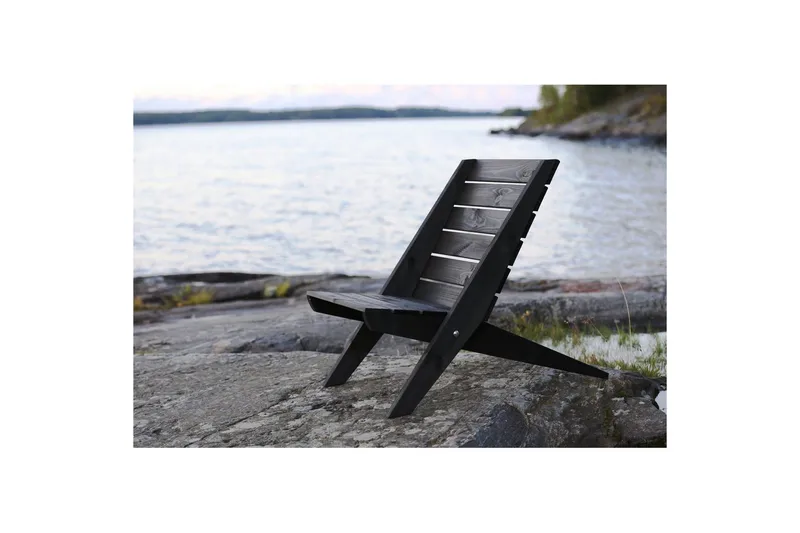 Stol EcoFurn Granny Furu Oljet Svart - Svart - Hagemøbler & utemiljø - Stoler & Lenestoler - Utelenestoler