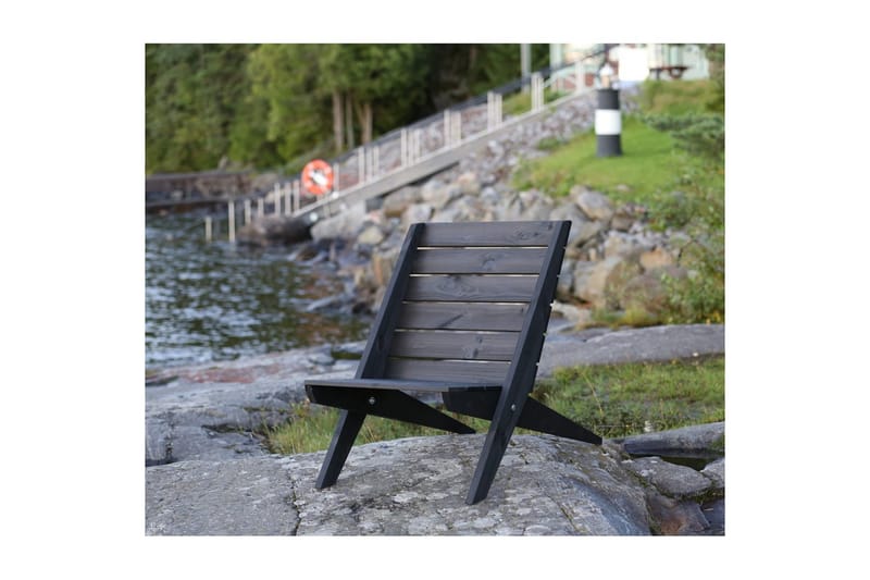 Stol EcoFurn Granny Furu Oljet Svart - Svart - Hagemøbler & utemiljø - Stoler & Lenestoler - Utelenestoler