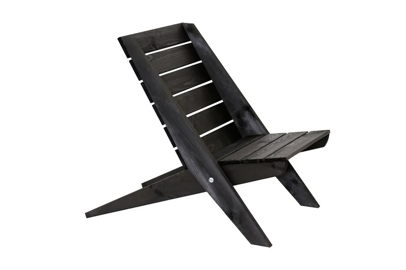 Stol EcoFurn Granny Furu Oljet Svart, Svart