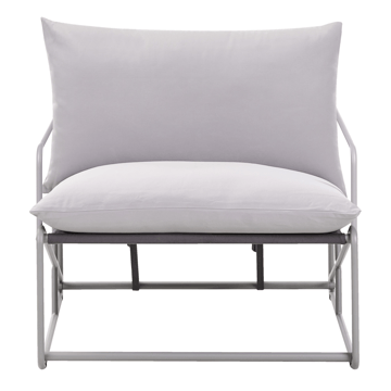 Stol utendørs med pute Ponte - Grå - Hagemøbler & utemiljø - Stoler & Lenestoler - Utelenestoler