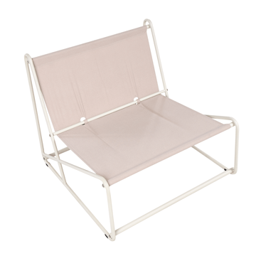 Stol utendørs med pute Pico Stål - Lys beige - Hagemøbler & utemiljø - Stoler & Lenestoler - Utelenestoler