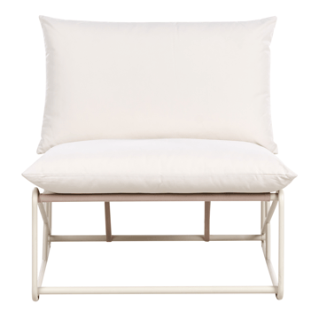 Stol utendørs med pute Pico Stål - Lys beige - Hagemøbler & utemiljø - Stoler & Lenestoler - Utelenestoler