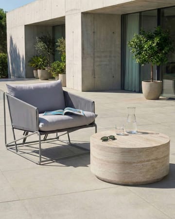 Stol utendørs med pute Ponte - Grå - Hagemøbler & utemiljø - Stoler & Lenestoler - Utelenestoler