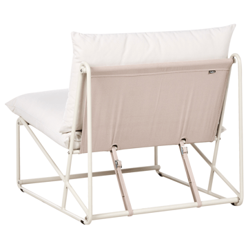 Stol utendørs med pute Pico Stål - Lys beige - Hagemøbler & utemiljø - Stoler & Lenestoler - Utelenestoler