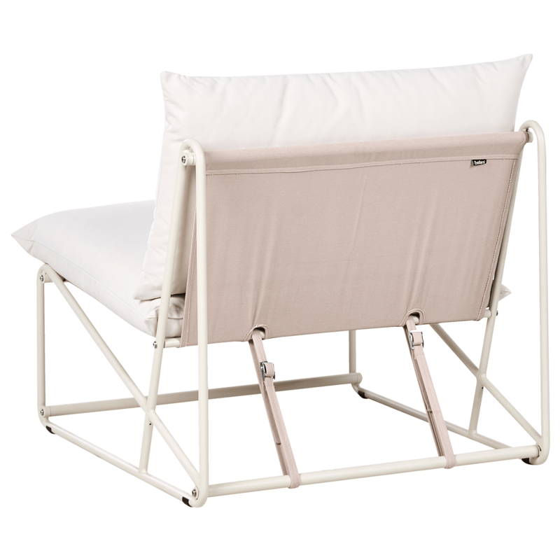 Stol utendørs med pute Pico Stål - Lys beige - Hagemøbler & utemiljø - Stoler & Lenestoler - Utelenestoler