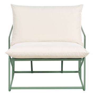 Stol utendørs med pute Ponte - Grønn/Beige - Hagemøbler & utemiljø - Stoler & Lenestoler - Utelenestoler