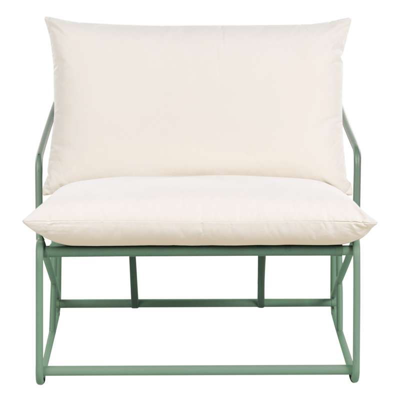 Stol utendørs med pute Ponte - Grønn/Beige - Hagemøbler & utemiljø - Stoler & Lenestoler - Utelenestoler