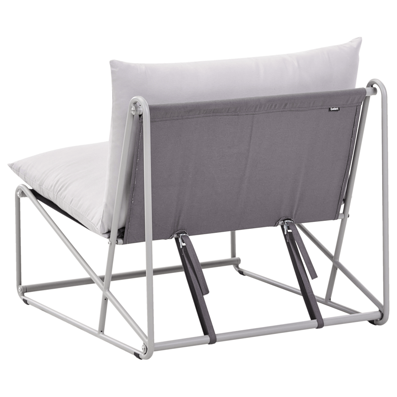 Stol utendørs med pute Pico Stål - Grå - Hagemøbler & utemiljø - Stoler & Lenestoler - Utelenestoler