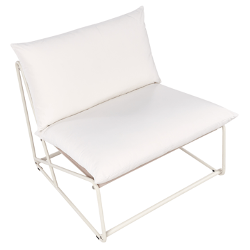 Stol utendørs med pute Pico Stål - Lys beige - Hagemøbler & utemiljø - Stoler & Lenestoler - Utelenestoler