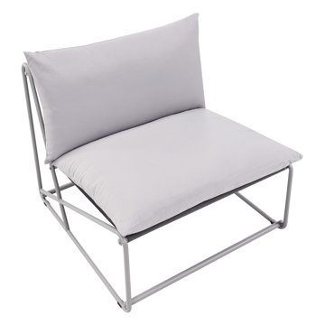 Stol utendørs med pute Pico Stål - Grå - Hagemøbler & utemiljø - Stoler & Lenestoler - Utelenestoler