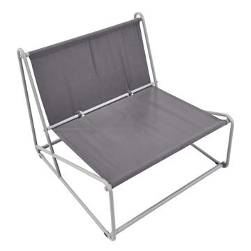 Stol utendørs med pute Pico Stål - Grå - Hagemøbler & utemiljø - Stoler & Lenestoler - Utelenestoler