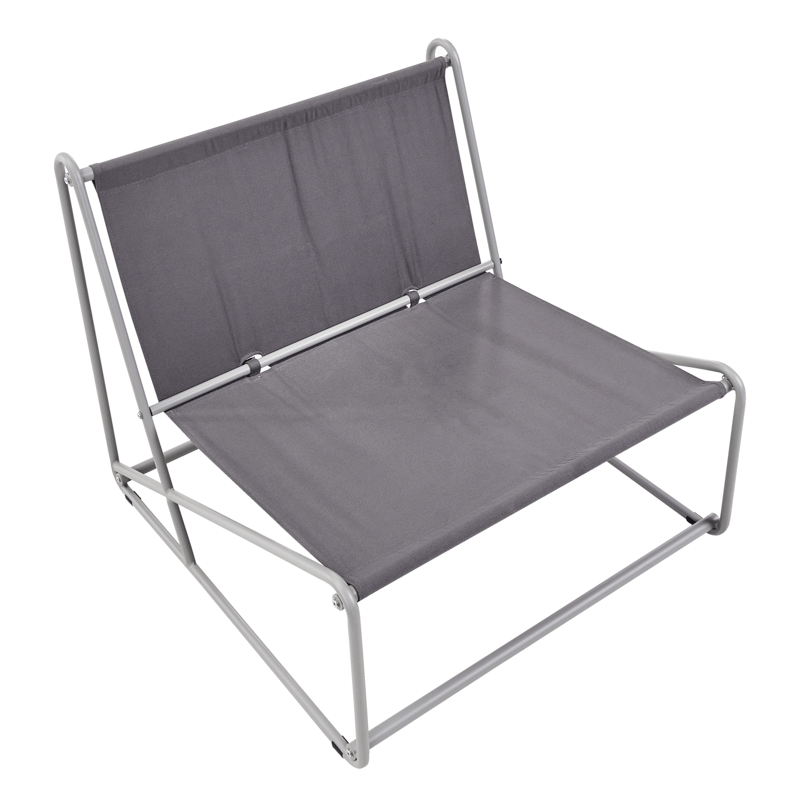 Stol utendørs med pute Pico Stål - Grå - Hagemøbler & utemiljø - Stoler & Lenestoler - Utelenestoler