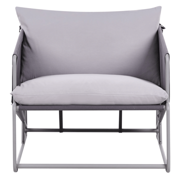 Stol utendørs med pute Ponte - Grå - Hagemøbler & utemiljø - Stoler & Lenestoler - Utelenestoler