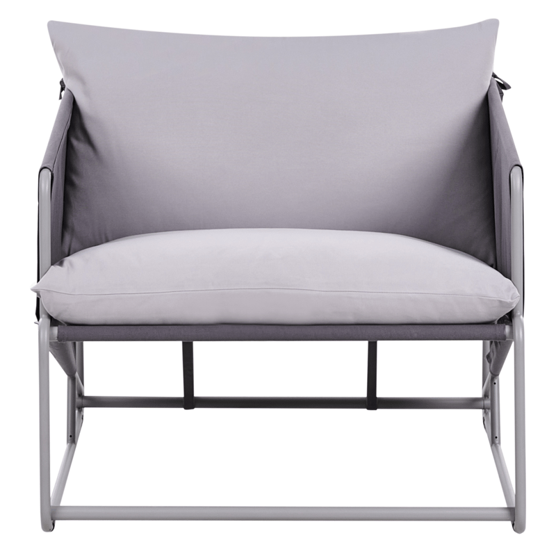 Stol utendørs med pute Ponte - Grå - Hagemøbler & utemiljø - Stoler & Lenestoler - Utelenestoler