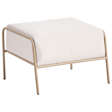 Stol utendørs Nimis med fotskammel - Beige - Hagemøbler & utemiljø - Stoler & Lenestoler - Utelenestoler