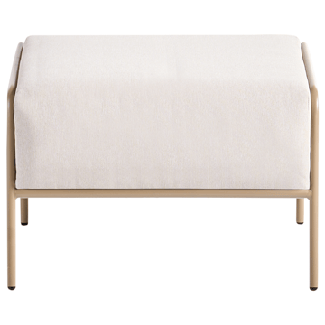 Stol utendørs Nimis med fotskammel - Beige - Hagemøbler & utemiljø - Stoler & Lenestoler - Utelenestoler