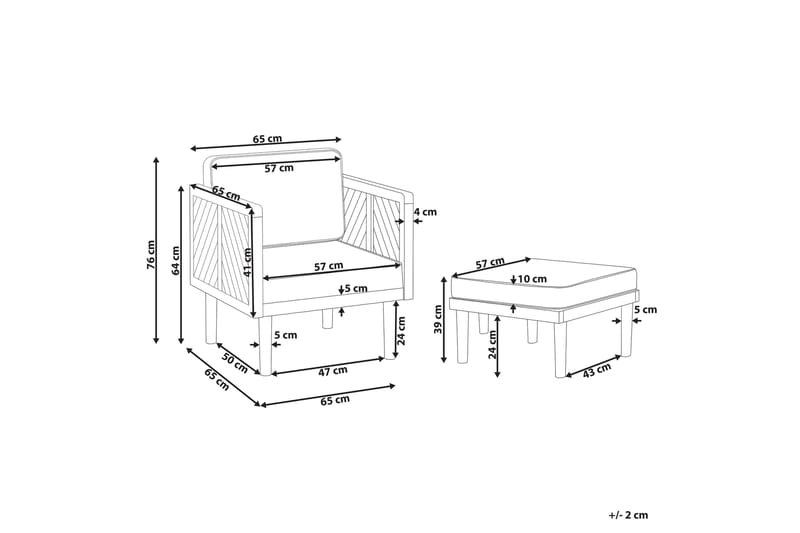 Taviano Utelenestol - Lys Brun/Beige - Hagemøbler & utemiljø - Stoler & Lenestoler - Utelenestoler