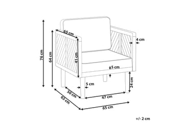 Taviano Utelenestol - Lys Brun/Beige - Hagemøbler & utemiljø - Stoler & Lenestoler - Utelenestoler