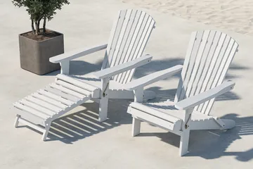 Tropea solseng utendørs - Hvit - Hagemøbler & utemiljø - Stoler & Lenestoler - Solstoler