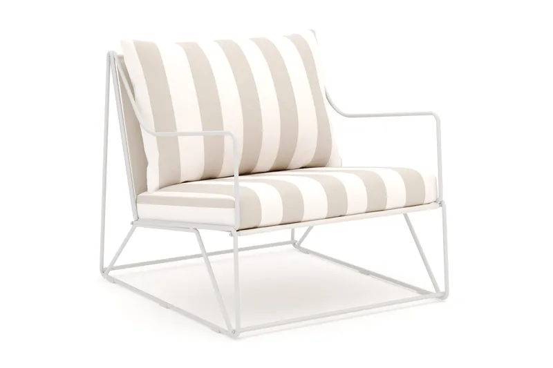 Usteryd Lounge Lenestol Utendørs, Beige/Stripet