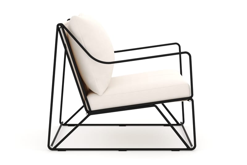 Usteryd Lounge Lenestol Utendørs - Svart/Beige - Hagemøbler & utemiljø - Stoler & Lenestoler - Utelenestoler